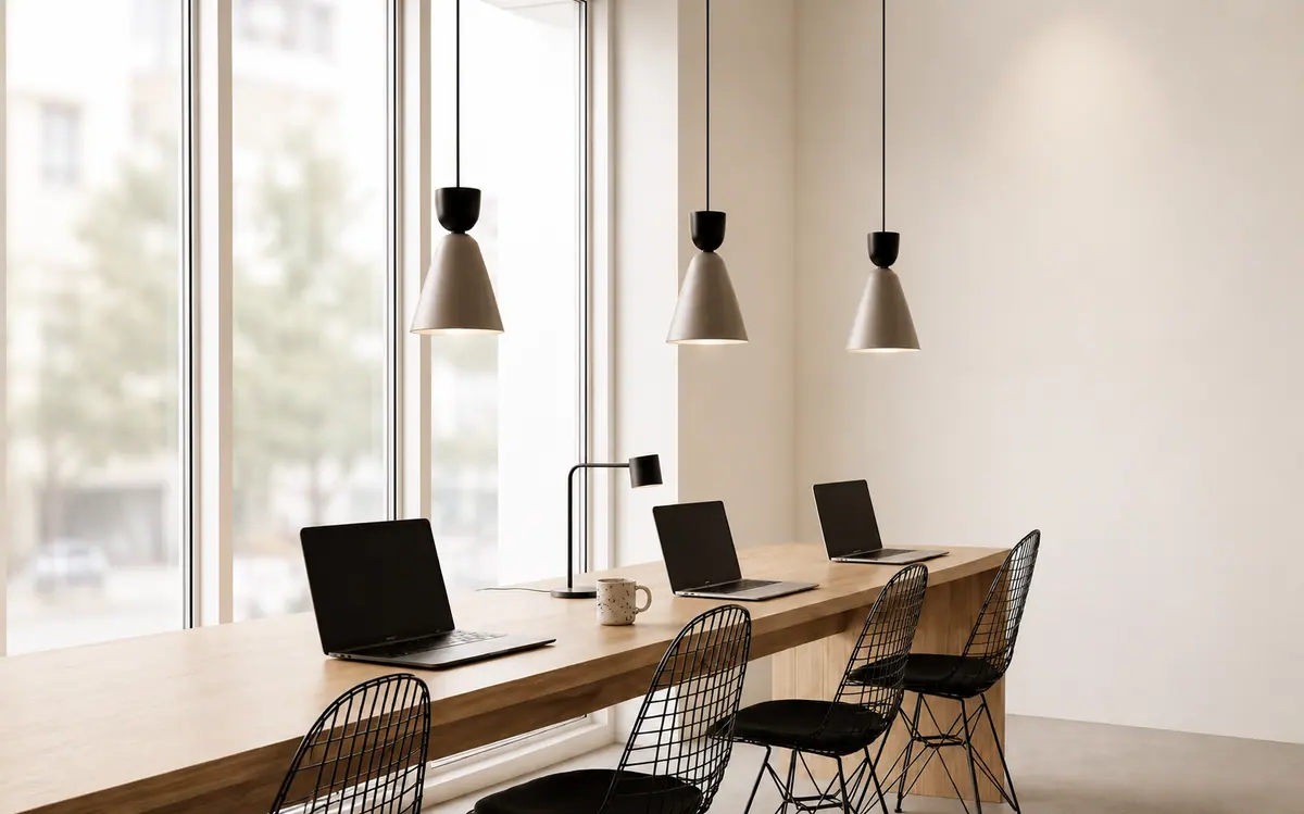 Warm architectural lighting in a hospitality interior