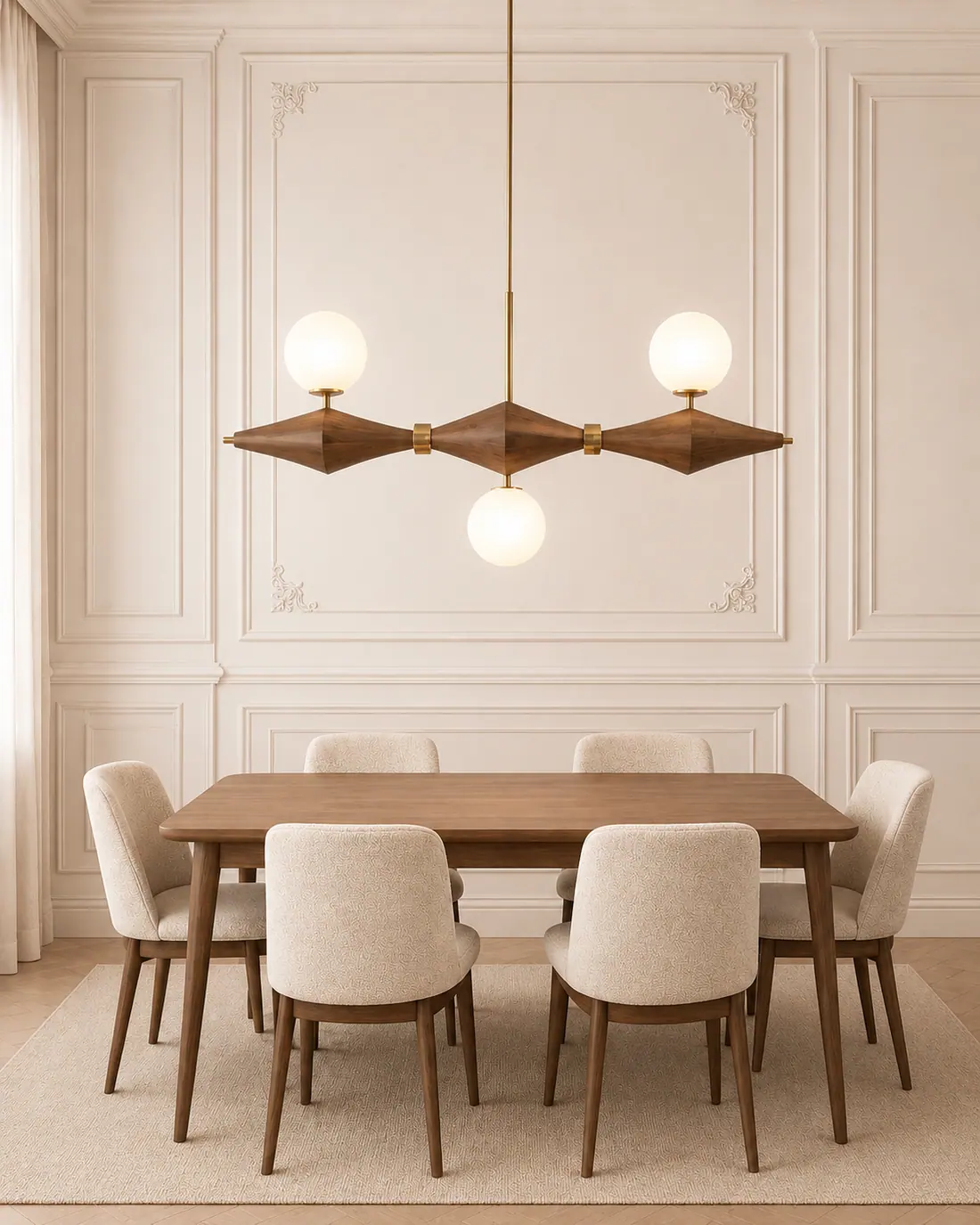 A contemporary Aurora Lights lighting detail
